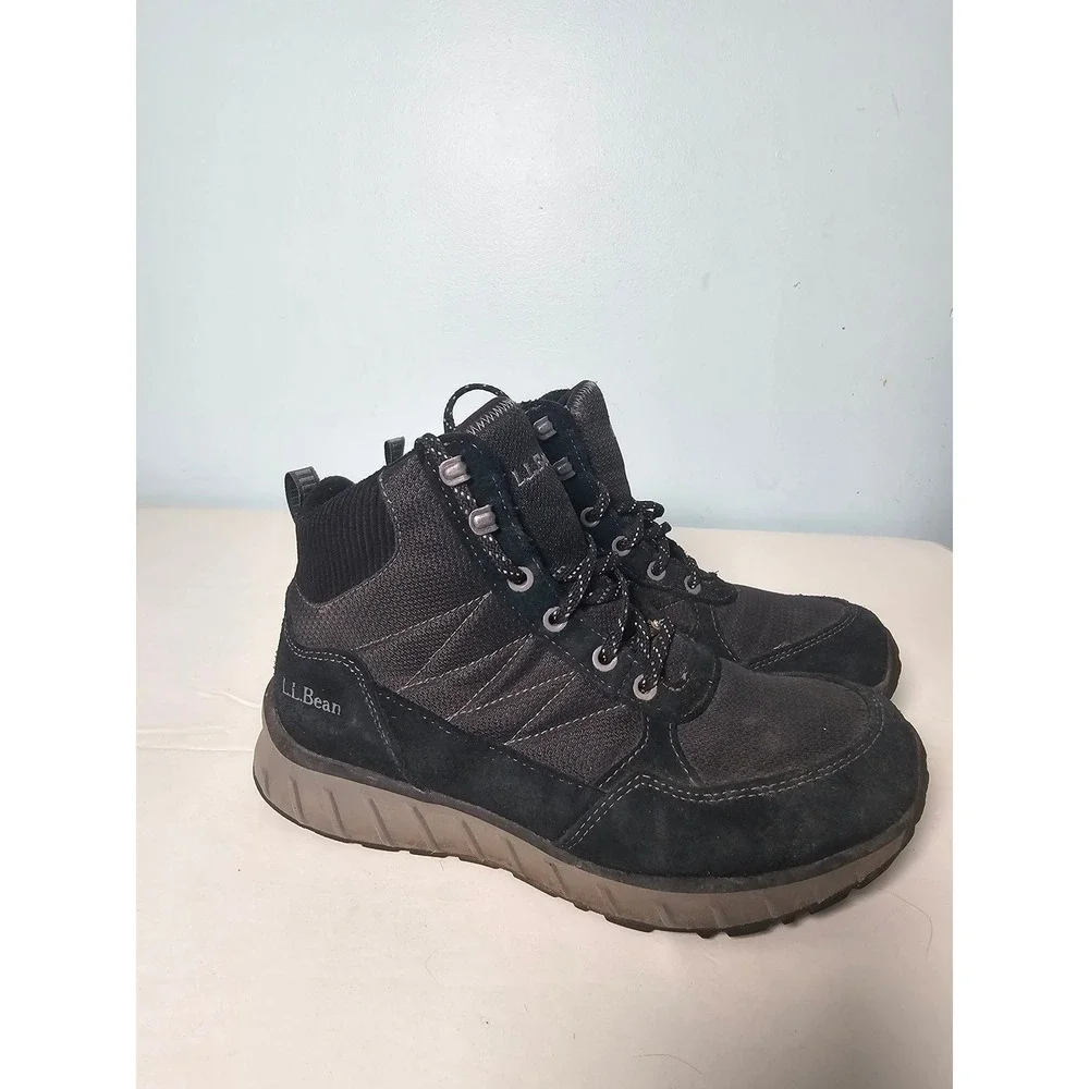 Gorpcore L.L.Bean Alpine Hiking Boots Mens 7 Black Waterproof Insulated 514199